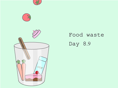 Food waste food illstrator waste