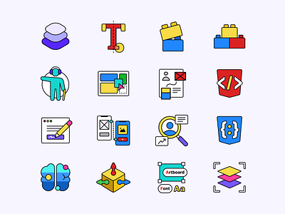 Course covers accessibility cover education graphic design icon icon set iconography illustration mobile design product design terminology typography ui uxcel vector wireframing