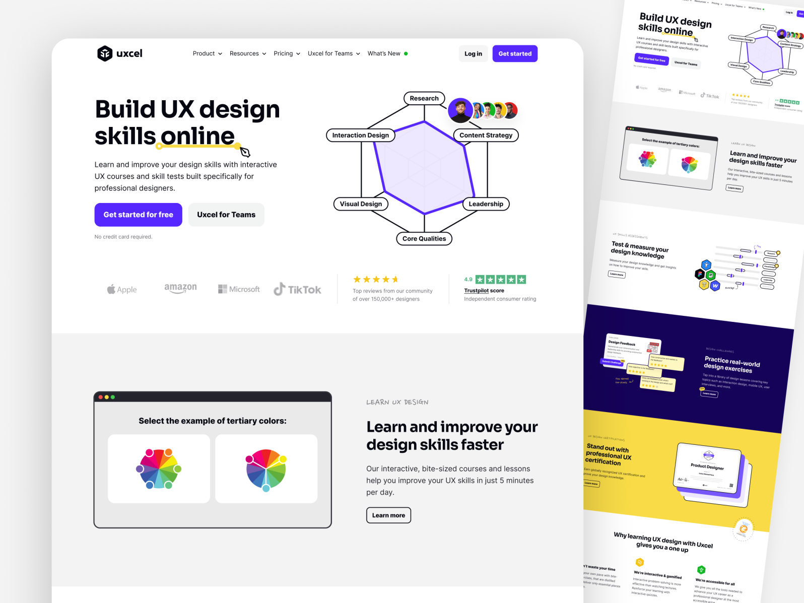 Uxcel Home Page by Katerina Tereshko for Uxcel on Dribbble