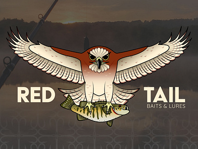Logo Design | Red Tail Baits & Lures adobe art branding design graphic design illustration illustrator logo logo design pattern vector