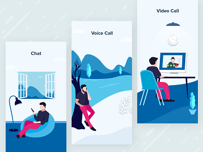 Chat Onboarding Illustrations app chat onboarding messaging mobile chat onboarding ui ux walkthrough