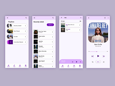 music playlist app branding des design graphic design ill illustration ui ux vector