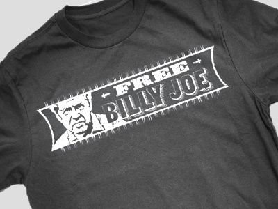 Free Billy Joe custom type illustration portrait t shirt typography vintage weathered