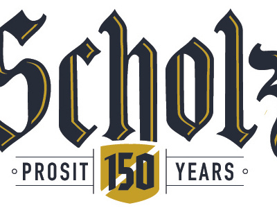 Scholz 150th logo prosit
