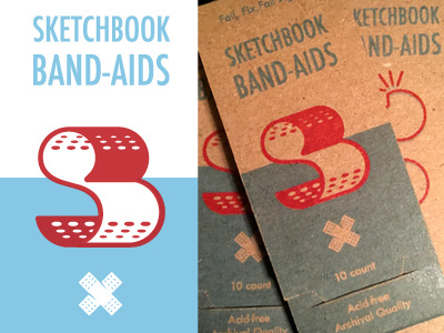 SKETCHBOOK BAND-AIDS logo packaging