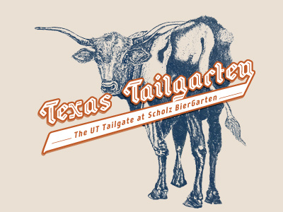 Texas Tailgate Branding athletics blackletter branding event branding football illustration logo mark sports tailgate