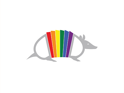 Pride Austin armadillo atx austin illustration illustrator logo pride prideatx rainbow texas