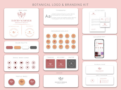 Botanical logo & Branding Kit.