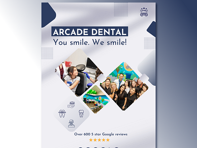 Dental Clinic Flyer graphic design typography vector