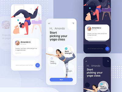 Yoga girl app application colors girl graphic homepage mobile ui ux vector yoga