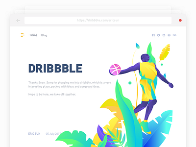 Hello dribbble， One shot ，One opportunity colors dribbble graphic illustration thanks ui vector web