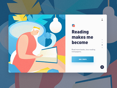Reading makes me become myself colors graphic illustration illustrations poster vector