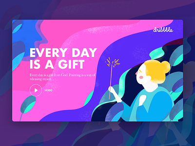 Every day  is a gift，Abstract illustration