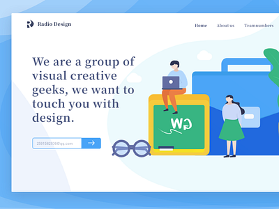 the homepage of radio design colors graphic illustration illustrations poster vector