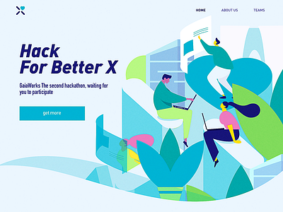 Hack For Better X illustration colors graphic illustration illustrations poster vector