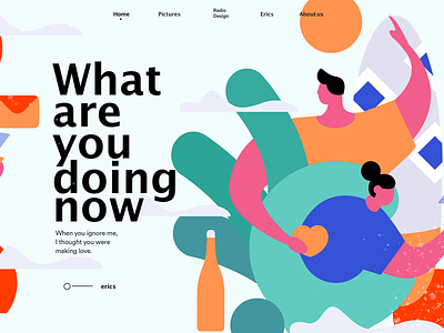 illustration homepage of what are you doing now colors design graphic homepage illustration poster vector web