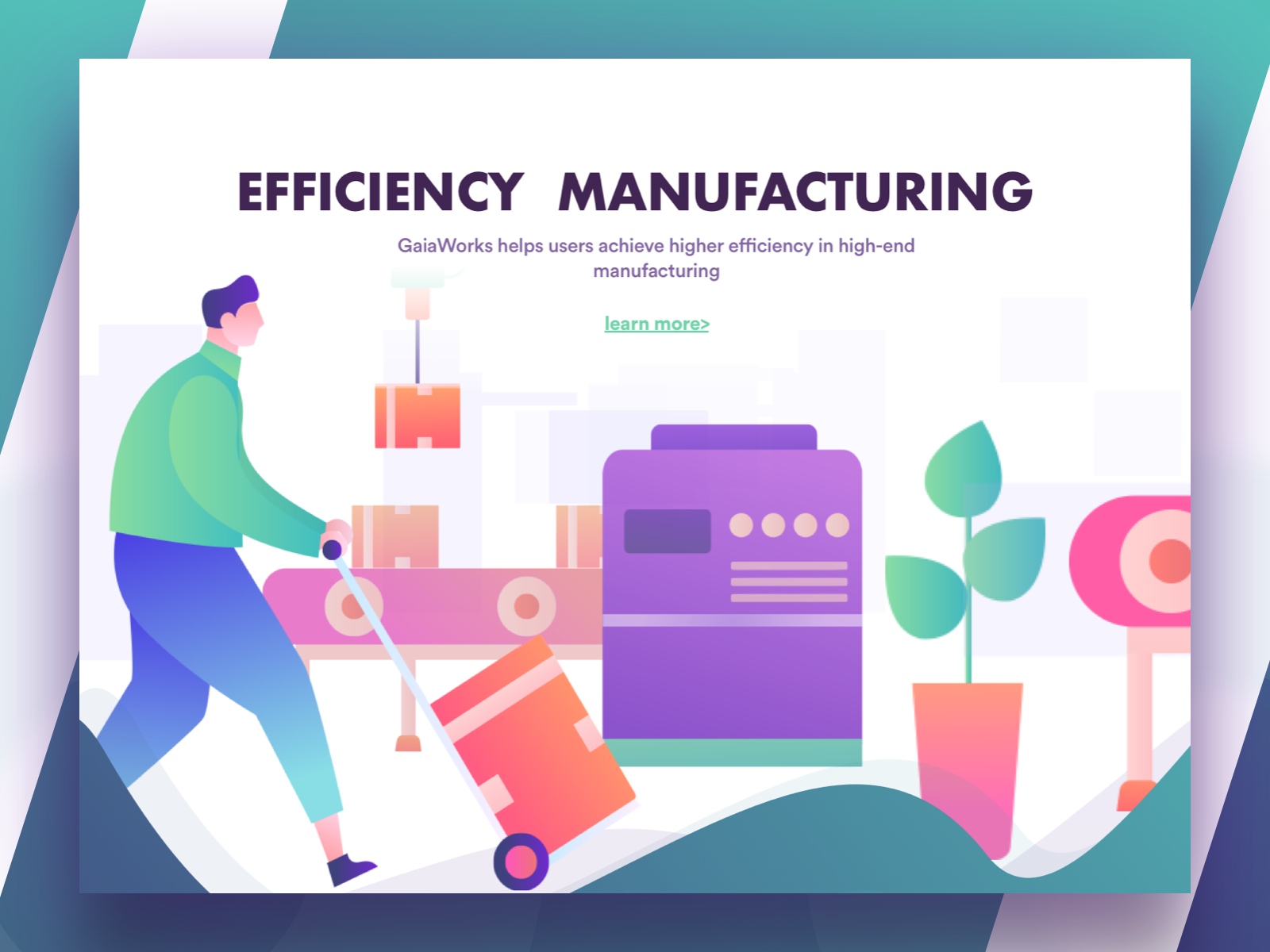 illustration homepage of efficiency manufacturing by erics for RaDesign