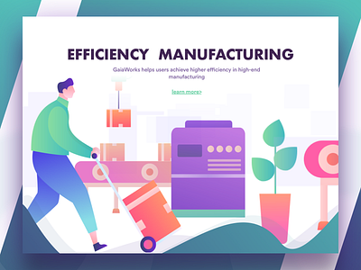 illustration homepage of efficiency manufacturing branding colors graphic homepage illustration illustrations splashpage vector web