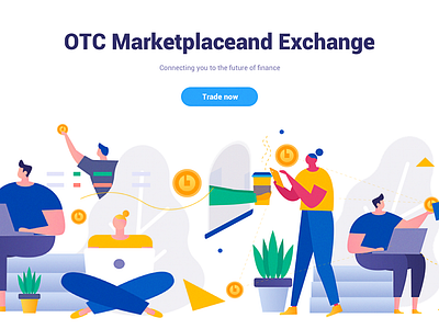 OTC marketplaceand exchange colors graphic homepage illustration illustrations poster vector web