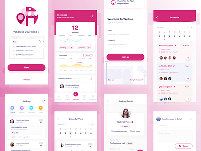 the app of manage your store app colors design homepage illustrations ui ux