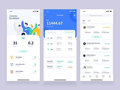 Conceptual design of token app app colors design illustrations poster ui