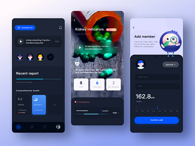 Medical testing app app app design branding illustrations mobile ui ux