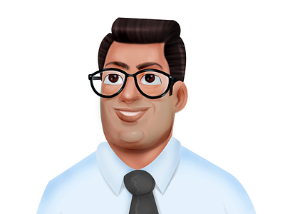 Character design 2d character illustration indian manager