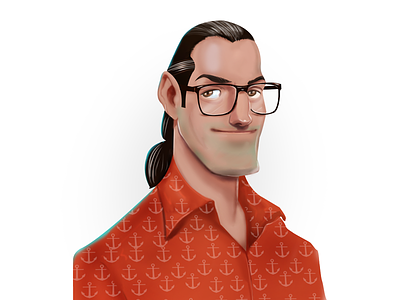 Character Design 2d character illustration indian manager