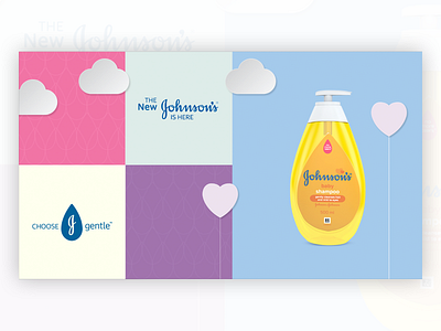 Johnson's launch brand design illustration india marketing storyboard ui