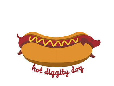 Hot Diggity Dog Logo branding design graphic design illustration logo student