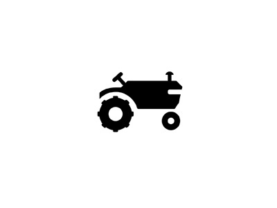 Black Tractor farm identity illustration logo tractor vector