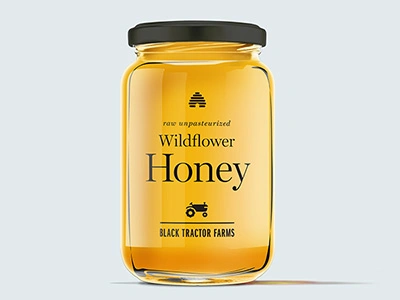 Black Tractor Farms Honey Packaging brand identity farm honey icon illustration ontario packaging