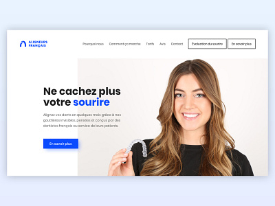 Aligners Francais - Website UI Design aligners website dentist dentist website french ux web design webdesign website concept website design