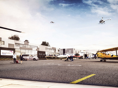 Blackbushe Airport 3d 3d illustration 3d visual airplane architectural architecture cgi design illustration marketing visual visualisation visualization