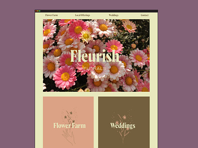 Fleurish Website Header art direction brand identity branding design graphic design photography typography web design website