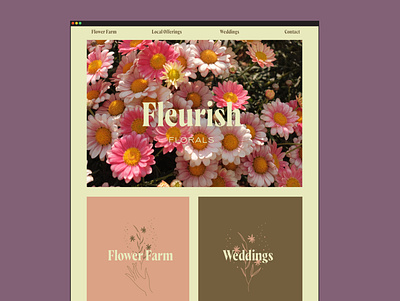 Fleurish Website Header art direction brand identity branding design graphic design photography typography web design website