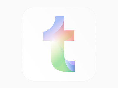 New App icon for Tumblr - Day 🌈 app application branding design icon logo tumblr vector