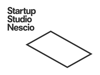 Startup Studio Nescio Logo amsterdam design graphicdesign identity isometric logo nescio rectangle startup studio webdesign whitespace