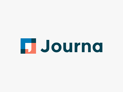 Logo for Journa - A new platform for journalists journalism journalist logo mark overprint quotation quote square startup