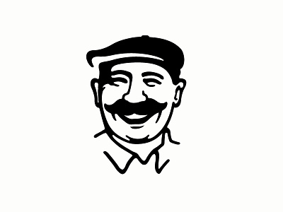 Pablo blackandwhite brand face illustration logotype pablo restaurant tapas