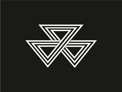 Feelin' the vibe blackwhite logo monochrome triangle