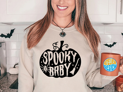Spooky baby. Vintage, SVG, tshirt cricut cut file graphic design silhoutte svg tshirt typography