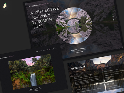 Reflections by Dream Lab branding design landing page nfts ui ux web3 website