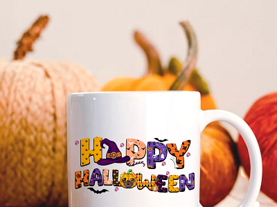 Happy Halloween Mug KyuLs Design branding graphic design vector