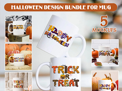 Halloween Design Bundle For Mug KyuLs'Design ( Pattern Text)