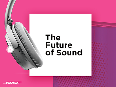 Exploring The Future of Sound 2d audio bose card clean color design sound wip
