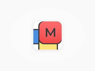 Mondian app icon app app icon daily ui grid minimal mondrian primary colros