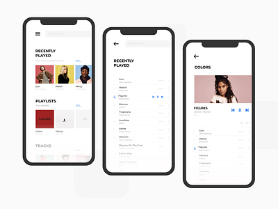 Music app daily ui iphone x minimal mobile music music app screens