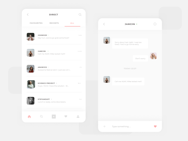 Instagram Chat By Angela Zafirovska On Dribbble