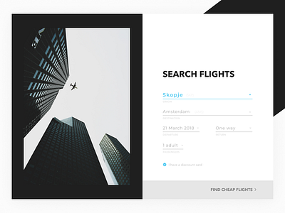 Flight search airplane daily ui filter flights grid minimal search ui ux